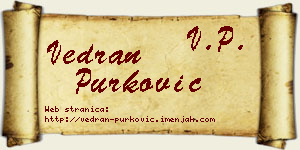 Vedran Purković vizit kartica